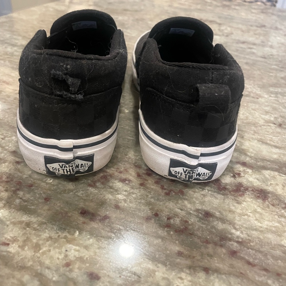 Black and white vans